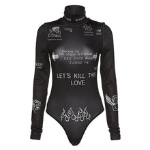 Load image into Gallery viewer, 2021 New!!! Women&#39;s Nude Bodysuits Angel Print Long Sleeve Sizes S - L
