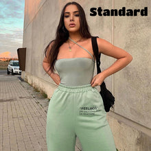 Load image into Gallery viewer, 2021 Sexy High Waist Loose Fleece Sweatpants With Pockets Korean Style Size L

