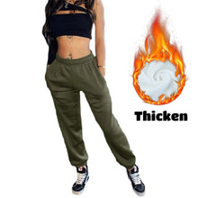 Load image into Gallery viewer, 2021 Women&#39;s Sexy High Waist Loose Fleece Sweatpants With Pockets Korean Style Size M

