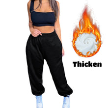 Load image into Gallery viewer, 2021 Sexy High Waist Loose Fleece Sweatpants With Pockets Korean Style Size L
