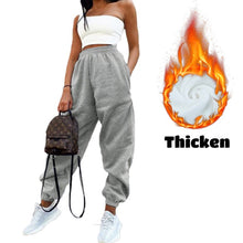 Load image into Gallery viewer, 2021 Sexy High Waist Loose Fleece Sweatpants With Pockets Korean Style Sizes S - 2XL
