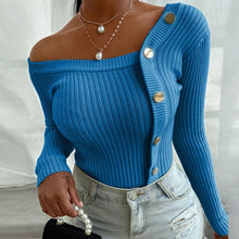 Load image into Gallery viewer, 2021 New!!! Women&#39;s  Office Button Slim Blouse Long Sleeve Sizes S - 2XL

