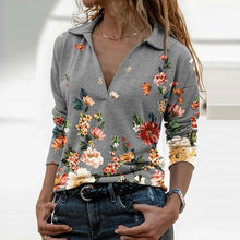 Load image into Gallery viewer, 2021 Women&#39;s Pattern Print Long Sleeve Shirt Sizes S - 3XL
