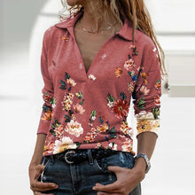 Load image into Gallery viewer, 2021 Women&#39;s Pattern Print Long Sleeve Shirt Sizes S - 3XL
