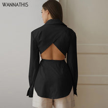Load image into Gallery viewer, 2021 Women&#39;s Long Sleeve Hollow Out Lace up Shirt Sizes S - L
