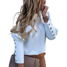 Load image into Gallery viewer, 2021 Women Blouse Shirt Long Sleeve Button-up Sizes S - 2XL
