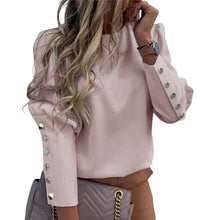 Load image into Gallery viewer, 2021 Women Blouse Shirt Long Sleeve Button-up Sizes S - 2XL
