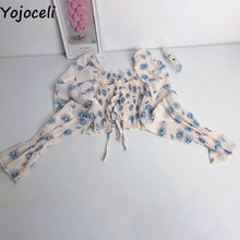 Load image into Gallery viewer, 2021 Women&#39;s Long Sleeve Ruffle Crop Top Size One Size
