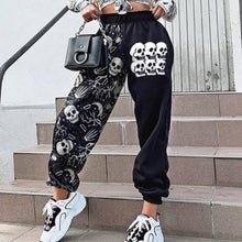 Load image into Gallery viewer, 2021 New!!! Women&#39;s Skull Pattern Print Harajuku Sport Trouser Casual Streetwear Sweatpants Size 3XL
