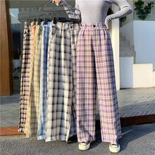 Load image into Gallery viewer, 2021 New!!!  Women&#39;s Pants Street Fashion Plaid Straight Wide Leg Pant Sizes S - 4XL
