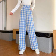 Load image into Gallery viewer, 2021 New!!!  Women&#39;s Pants Street Fashion Plaid Straight Wide Leg Pant Sizes S - 4XL
