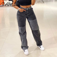 Load image into Gallery viewer, 2021 Straight Leg Jeans Woman High Waist Pockets S - 2XL
