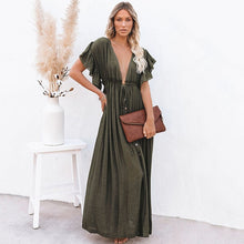 Load image into Gallery viewer, 2021 Women&#39;s Maxi Dress Summer Ruffles Cover Up Size One Size
