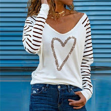 Load image into Gallery viewer, 2021 Women&#39;s  V-Neck Blouse Print Pullover Top Sizes S - 3XL
