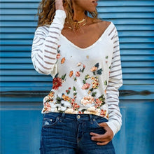 Load image into Gallery viewer, 2021 Women&#39;s  V-Neck Blouse Print Pullover Top Sizes S - 3XL
