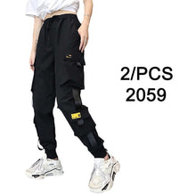 Load image into Gallery viewer, 2021 Big Pockets Baggy Women&#39;s Cargo pants women High Waist Loose Fit  Sizes S - 3XL
