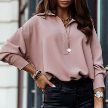 Load image into Gallery viewer, 2021 Casual Button-Up Ladies Office Top Long Sleeve Ruffle Blouse Size S
