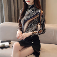 Load image into Gallery viewer, 2021 New!!! Women&#39;s Blouse Print Lace Long Sleeve Shirt Sizes S - 3XL
