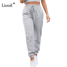Load image into Gallery viewer, 2021 Sexy High Waist Loose Fleece Sweatpants With Pocket Sizes S - L
