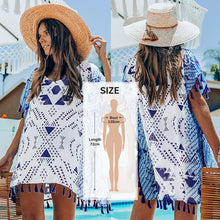 Load image into Gallery viewer, 2021 Summer Sexy Beach Dress Crochet Bikini Cover Up with Fringe Trim One Size
