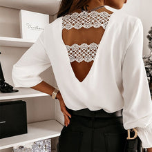 Load image into Gallery viewer, 2021 Spring Lace Crochet Blouse Shirt Fashion Women O Neck Batwing Sleeve Pullover Tops Sizes S - 2 XL
