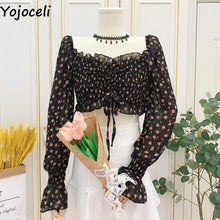 Load image into Gallery viewer, 2021 Women&#39;s Long Sleeve Ruffle Crop Top Size One Size

