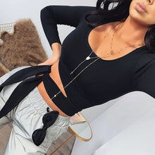 Load image into Gallery viewer, Women&#39;s Slim Hollow Out Blouse Shirt Long Sleeve Sizes S - XL
