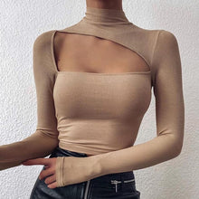 Load image into Gallery viewer, Women&#39;s Slim Hollow Out Blouse Shirt Long Sleeve Sizes S - XL
