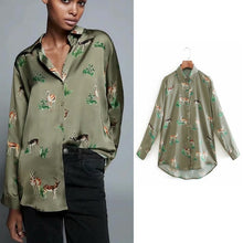 Load image into Gallery viewer, 2021 Women&#39;s Long Sleeve Zebra Print Shirt Sizes XS - L
