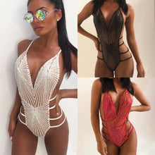 Load image into Gallery viewer, 2021 Summer New Women Swimwear One-Piece Swimsuit Straps Backless Monokini Push Up Bikini Sizes S - XL
