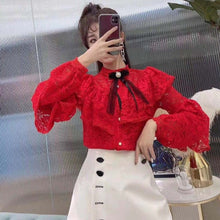 Load image into Gallery viewer, 2021 New!! Spring Blouse Women  Long Sleeve Harajuku Shirt Korean Style
