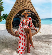 Load image into Gallery viewer, 2021 Summer Beach Dress Bikini Cover Up Long Sleeve Swimwear Cover-Up Size XL
