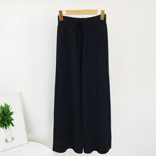 Load image into Gallery viewer, 2021 Lady Solid Knit Pants Casual Joggers Loose Wide Leg Long Length Pants One Size

