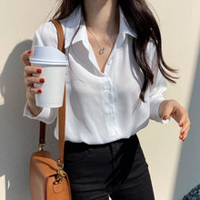 Load image into Gallery viewer, 2021 New!! Women&#39;s Chiffon Blouse Loose Long Sleeve Sizes S - 2XL
