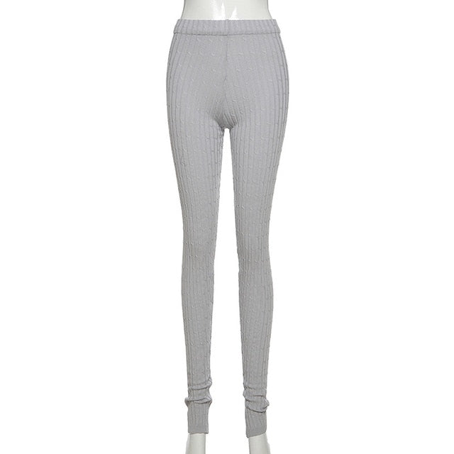 2021 New!!! Women's  Pencil Pants Side Slit Skinny Long Trousers Casual Workout Size One Size