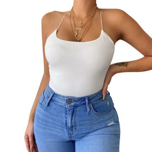 Load image into Gallery viewer, 2021 Spring Summer Beyouare Sexy Backless Bodysuit Halter Bandage Sizes S - L
