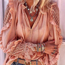 Load image into Gallery viewer, 2021 New!!! Women&#39;s V-Neck Casual Long Sleeve Shirt Sizes S - 5XL
