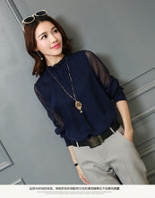 Load image into Gallery viewer, 2021 Chiffon New Women Tops Long Sleeve Sizes L -2XL
