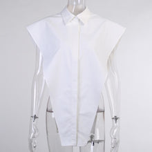 Load image into Gallery viewer, 2021 New Sexy Women Blouse Turn Down Collar Sleeveless Sizes S - L

