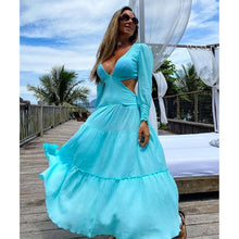 Load image into Gallery viewer, 2021 Summer Beach Dress Bikini Cover Up Long Sleeve Swimwear Cover-Up Size XL

