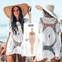 Load image into Gallery viewer, 2021 Summer Sexy Beach Dress Crochet Bikini Cover Up with Fringe Trim One Size

