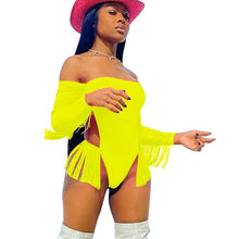 Load image into Gallery viewer, 2021 Women&#39;s Sexy Off Shoulder Long Sleeve One Piece Sizes S - XL
