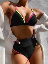 Load image into Gallery viewer, 2021 New!!! Bikini Set, Triangle Bra + High Waist Thong Sizes S - L
