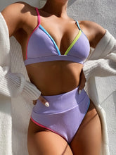 Load image into Gallery viewer, 2021 New!!! Bikini Set, Triangle Bra + High Waist Thong Sizes S - L
