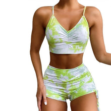 Load image into Gallery viewer, 2021 New!! Women&#39;s Tie-Dye Printed Bikini Set Boy Shorts Bottom Sizes S - XL
