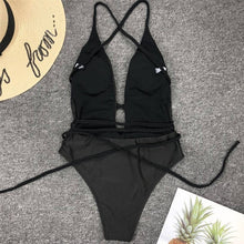 Load image into Gallery viewer, 2021 Summer New Women Bodysuits Sexy Bandage  High Cut One-piece Swimwear Sizes S - XL

